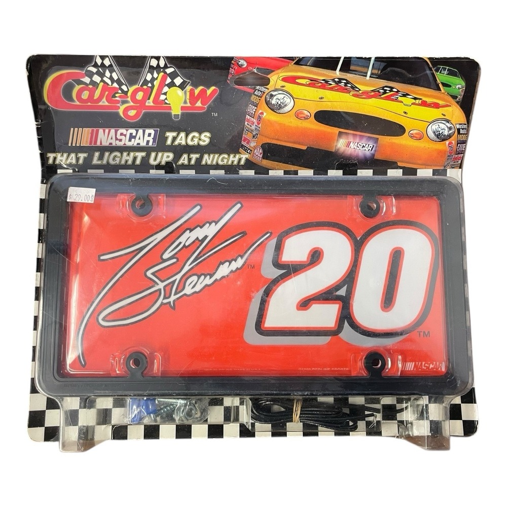 Tony Stewart Car Glow NASCAR Tags Vanity Licence‎ Plate